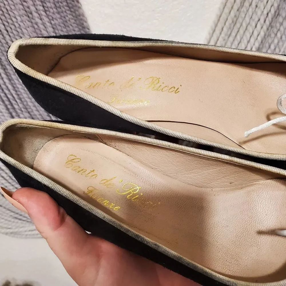 Canto De Ricci Black and White Heels Sz 40